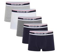 Reebok Herren Boxershorts Marineblau/Dunkelgrau/Weiß/Grau 5er Pack Klein