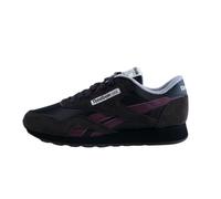 Reebok Herren Classic Nylon Mens Sneakers Tennis Shoes Sneaker, Washed Black/Black/Black Cherry, 44 EU
