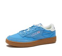 Reebok Herren Club C 85 Tennis Shoes, Casual Fashion White Sneakers for Men Sneaker, Essential Blue/Chalk/Gum, 41 EU