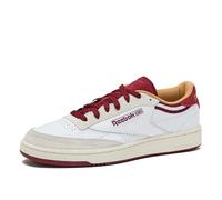 Reebok Herren Club C 85 Tennisschuhe, lässig, modisch, Weiß, Weiß/Retro Rot/Kreide, 45 EU