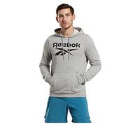 Reebok Herren Identität French Terry Vektor Pullover Langärmeliges Sweatshirt Mit Grafik, Medium Grey Heather, XS EU