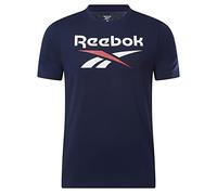 Reebok Herren Identity Big Stacked Logo Tee T-Shirt, Vector Navy, L