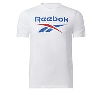 Reebok Herren Identity Big Stacked Logo Tee, Weiss/opulenter Garten, XL