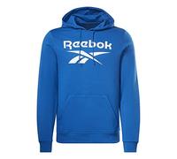 Reebok Herren Identity Fleece Stacked Logo Pullover Langärmeliges Sweatshirt Mit Grafik, Vektorblau, XS EU