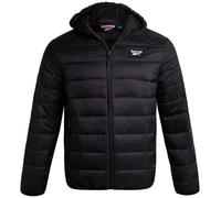 Reebok Herren Jacke - Leichter Steppmantel mit Kapuze - Warme Isolierte Winterjacke für Männer (S-4X), Einfarbig Schwarz, M
