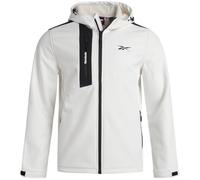 Reebok Herren-Jacke, wasserabweisend, mit Reißverschluss, Sherpa-Fleece gefüttert, leichte Softshelljacke, Winterjacken für Herren, Weiss/opulenter Garten, S