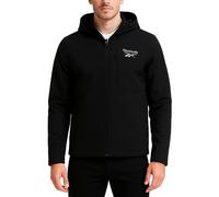Reebok Herren-Jacke, wasserabweisend, mit Reißverschluss, Sherpa-Fleece gefüttert, leichte Softshelljacke, Winterjacken für Herren, Schwarz (Black Ink), S