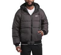 Reebok Herren Pufferjacke - Schwerer, wetterbeständiger gesteppter Puffermantel mit Rippbündchen - Skijacken für Herren (Größen: M-XXL), dunkelgrau, X-Large