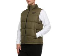 Reebok Herren Pufferweste für den Winter, leichte Daunenalternative, Herren-Oberbekleidung, Winterweste für Herren, bauschige Weste, Grün , L