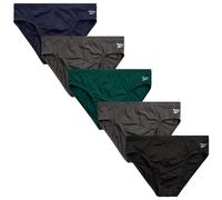 Reebok Herren-Unterwäsche, schnell trocknend, niedrige Taille, 5er-Pack, Maritimes Blau/Schmiedeeisen / Grün/Schwarz, X-Large