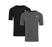 Reebok Herren T-Shirt, 2 Stück (schwarz/grau, s) grau s