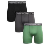 Reebok Herren Unterwäsche - Performance Boxershorts (3er-Pack), Größe XL, Salbeigrün/Grau/Schwarz