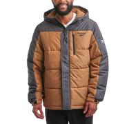 Reebok Herren Winterjacke - Schwerer gesteppter Puffer-Parka-Mantel - wetterbeständige Skijacke für Herren (M-XXL), Dunkles Khaki, Large