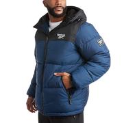 Reebok Herren Winterjacke - Schwerer gesteppter Puffer Parka Mantel - Wetterfeste Skijacke für Herren (36-48), Schwarz/Nothern Night, Large