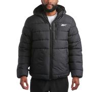 Reebok Herren-Winterjacke - schwerer Sherpa-Futter, Puffer-Parka, Herren-Wintermantel, isoliert, gesteppt, Skijacke für Herren, Schwarz (Jet Black), XL