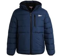 Reebok Herren-Winterjacke - schwerer Sherpa-Futter, Puffer-Parka, Herren-Wintermantel, isoliert, gesteppt, Skijacke für Herren, Vector Navy Blue, S