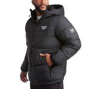 Reebok Herren-Winterjacke - warmer, schwerer Herren-Wintermantel - windabweisend, isoliert, gesteppte Pufferjacken für Herren, Schwarz, Large