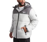 Reebok Herren-Winterjacke - warmer, schwerer Herren-Wintermantel - windabweisend, isoliert, gesteppte Pufferjacken für Herren, Anthrazit/Grau, XL