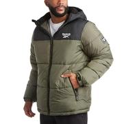 Reebok Herren-Winterjacke - warmer, schwerer Herren-Wintermantel - windabweisend, isoliert, gesteppte Pufferjacken für Herren, Oliv/Blatt für mich (Leaf It to Me), 5XL Große Größen