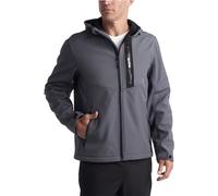 Reebok Herrenjacke - leichte Softshell-Jacke mit Kapuze - lässiger wetterbeständiger Mantel für Herren (S-XXL), Dunkelgrau, XL
