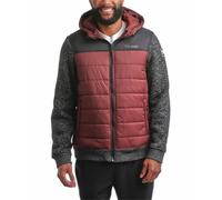 Reebok Herrenjacke - warme isolierte Steppjacke mit Pullover-Fleece-Ärmeln - Kapuzenjacke für Herren (M-XL), Kastanienbraun, XXL