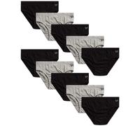 Reebok Men?s Underwear ? Low Rise Briefs with Contour Pouch (10 Pack), Size Large, Black/Grey
