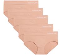 Reebok Hipster-Höschen für Damen, 5er-Pack, Stretch-Performance-Unterwäsche, nahtlos, mit entspanntem Bund ohne Etikett, Größe S - XL, All Rose Dust, XL