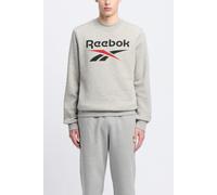 Reebok Identity Big Logo Medium Grey Heather/vector Red Größe: L | Kaputzenpullis Outlet | Herren | Grau