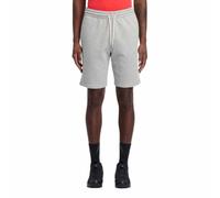 Reebok Men's Identity SMALL Logo Fleece Shorts, MEDIUM Grey Heather/Vector RED, M