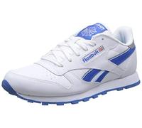 Reebok Jungen CL Leather Reflect Laufschuhe, Weiß (White/Blue Sport/ Silver Met), 38.5 EU (5.5 UK)