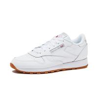 Reebok Klassische Damen-Turnschuhe aus Leder, Schwarz oder Weiß, Tennisschuhe, Größe 38 bis 45, Footwear White/Pure Grey3/Reebok Gum3, 39 EU