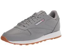 Reebok Herren Classic Leather Sneaker, Pure Grey 5/FTWR White Rubber Gum-03, 40.5 EU