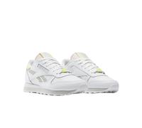 Reebok Klassischer Leder-Sneaker für Jungen, Footwear White/Pure Grey 2/Acid Yellow, 8.5