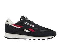 Reebok Klassischer Unisex-Sneaker aus Leder, Core Black Chalk Flash Red, 42.5 EU