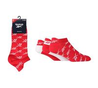 Reebok Kurze Socken Unisex - Bequem, atmungsaktive Baumwolle, für Laufen, Sport, Fitness, Alltag, waschbar, niedrige Passform, 3 Paar, Größe 40-42, Rouge Combo
