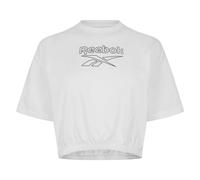 Reebok - kurzes T-Shirt für Damen, Baumwolle, Regulär (Weiß)