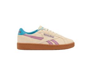 Reebok - Lederschuhe - Club C Grounds UK Aged Beige / Berry Chill / Gum für Damen aus Leder - Größe 37 - Rosa Rosa 37