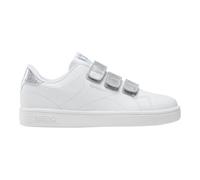 Reebok Mädchen Court Clean Hook & Loop Straps Sneaker, White White Silver, 32 EU