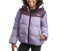 Reebok Mädchen Pufferjacke - Schwerer Polyester-Taft isolierter Wintermantel mit Reißverschluss für Mädchen mit Sherpa-Futter Kapuze und Taschen, Lavander Mist, 10-12