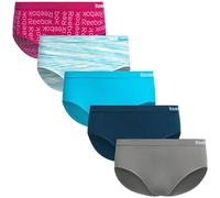 Reebok Mädchen Unterwäsche - Nahtlose Hipster Slips (5er Pack), Blau/Fuchsia/Scuba, S