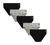 Reebok Men?s Underwear ? Low Rise Briefs with Contour Pouch (5 Pack), Size Large, Black/Grey