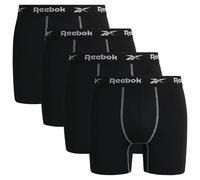 Reebok Men's 4 Pack Performance Boxer Briefs with Comfort Pouch (Black/Black/Black/Black, Medium)'