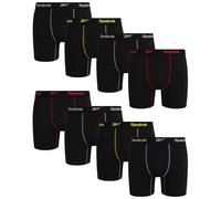Reebok Men's Active Underwear - Sport Soft Performance Boxer Briefs (8 Pack), Size Medium, All Black