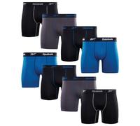 Reebok Men's Active Underwear - Sport Soft Performance Boxer Briefs (8 Pack), Size Small, Black/Blue/Black/Grey