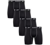 Reebok Men's Performance Boxer Briefs with Comfort Pouch (4 Pack) (Black, X-Large)