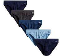 Reebok Men's Underwear - Low-Rise Quick Dry Performance Briefs (5 Pack), Size X-Large, Blues/Charcoal