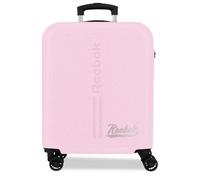 Reebok Monroe Kabinenkoffer, 40 x 55 x 20 cm, starres ABS-Kombinationsschloss, integriert, 37L 2.6kg, 4 Doppelräder, Handgepäck von Joumma Bags, Hellrosa