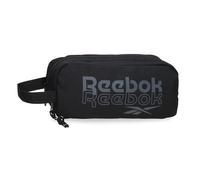 Reebok ONA Doppel-Federmäppchen, schwarz, 22 x 10 x 7 cm, Polyester, von Joumma Bags, Schwarz, Talla única, Doppelmäppchen