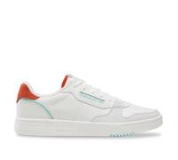 Reebok Phase Court Sneaker für Erwachsene, Unisex, Chalk/Hoop Red/Ai Aqua, 11.5 Women/10 Men