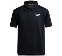 Reebok Poloshirt für Jungen - Dry Fit Performance Kurzarm Kragen Golfshirt - Feuchtigkeitstransport Jungen Athletic Shirts, Schwarz, 10-12